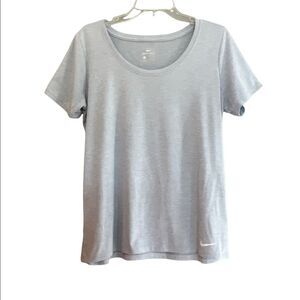 Nike Dry-Fit Golf Athletic Short Sleeve Gray Sport Tee Size L